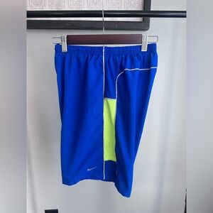 Nike Flex Challenger Men’s Athletic Shorts Size Small Royal Blue | Neon Green